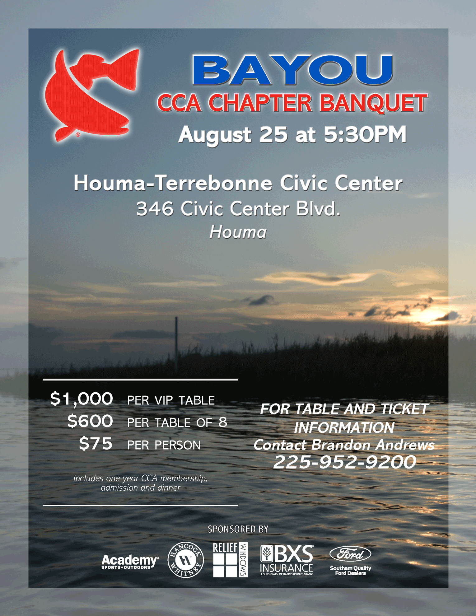 CCA Banquet 2022 Barry P. Bonvillain Civic Center