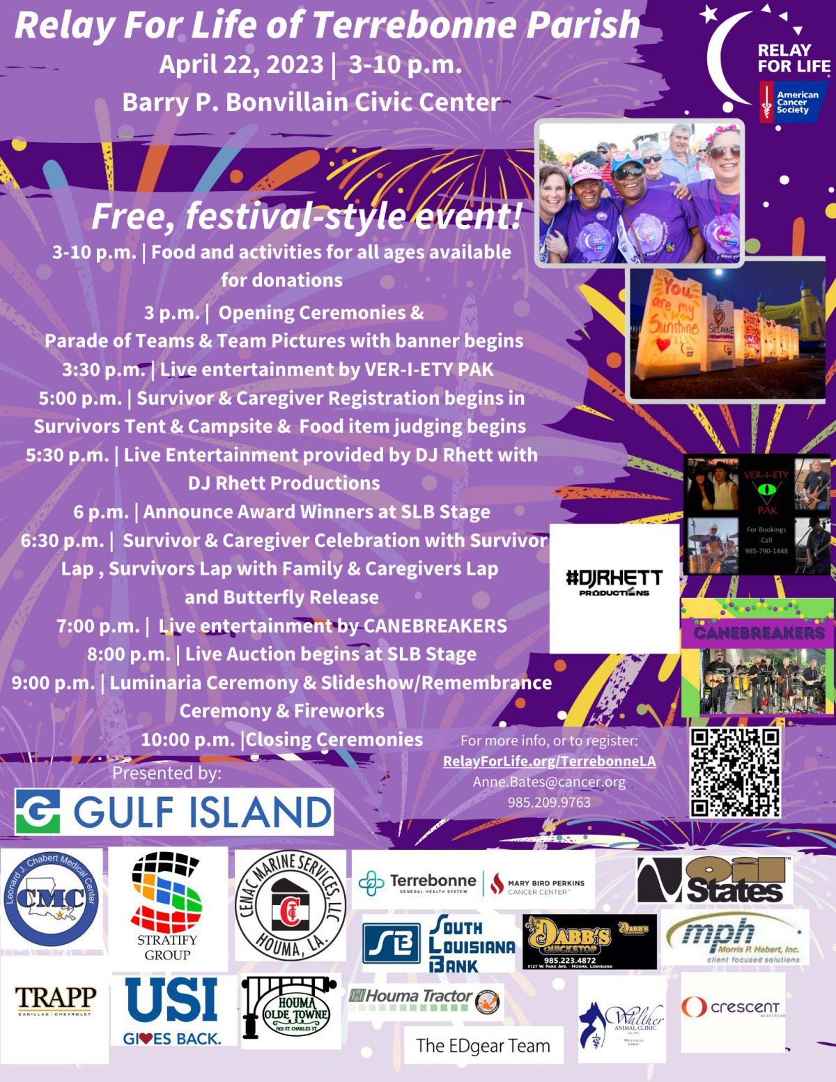 Relay for Life of Terrebonne Parish set for April 22, 2023 Barry P