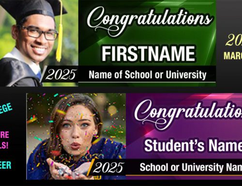 Congratulate a graduate on the Civic Center Marquee!